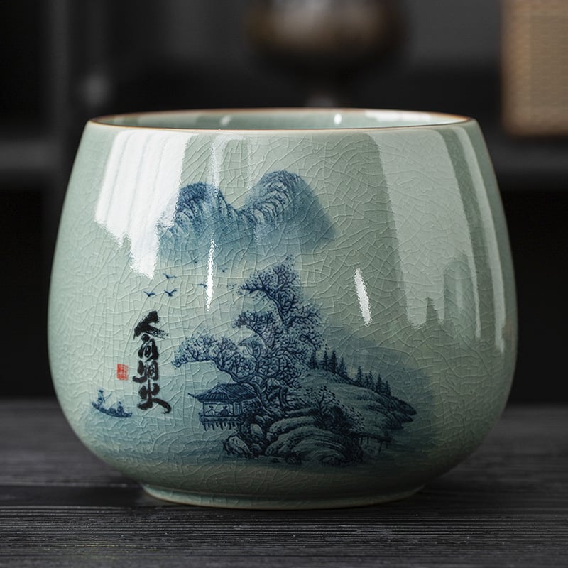 Recipient ceramic pentru resturi de ceai, bazin de ceai pentru spălare, bol de ceai și bazin de apă