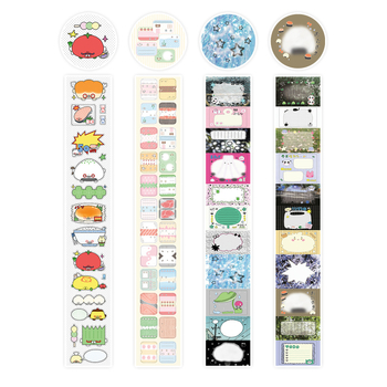Wow kawaKa autocolante originale pentru jurnal – rolă de autocolante pentru planner, stil drăguț de desene animate
