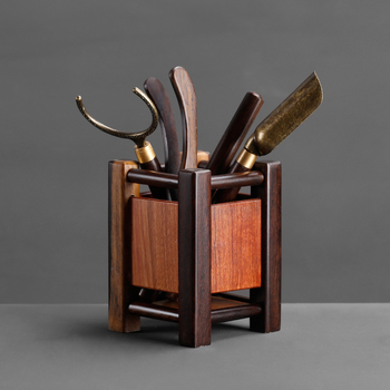 Set ceai pentru ceremonie – Şase Domni, accesorii din Ebony şi Rosewood, recipient pentru ceai şi instrumente Kung Fu pentru uz casnic
