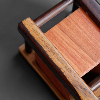 Set ceai pentru ceremonie – Şase Domni, accesorii din Ebony şi Rosewood, recipient pentru ceai şi instrumente Kung Fu pentru uz casnic