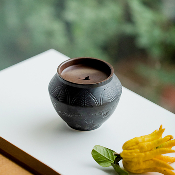 Recipient ceramic pentru resturi de ceai și spălător pentru cești, cu rezervor de apă, stil modern chinezesc, utilizare casnică
