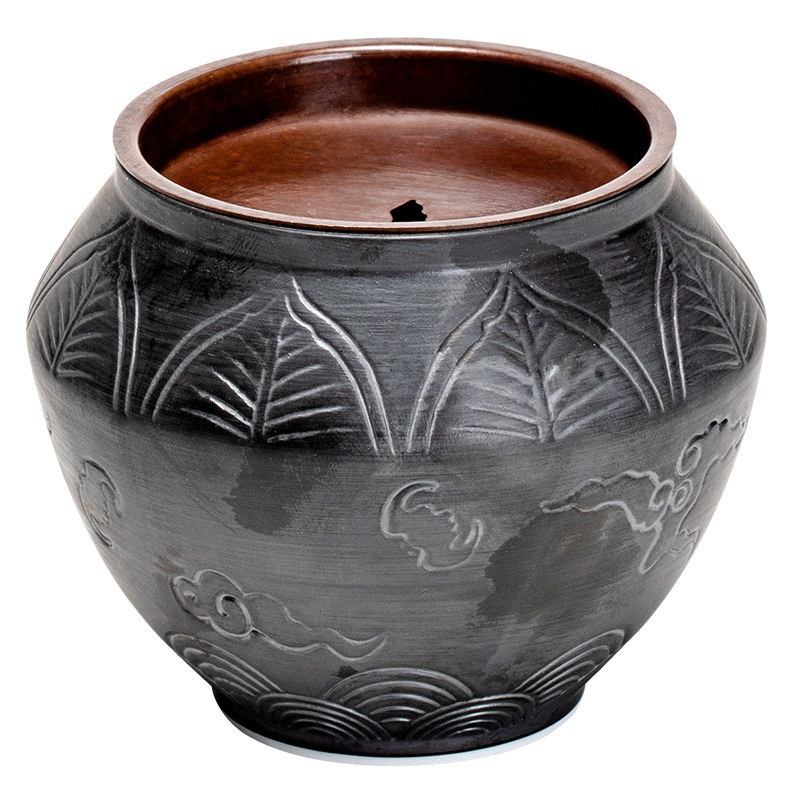 Recipient ceramic pentru resturi de ceai și spălător pentru cești, cu rezervor de apă, stil modern chinezesc, utilizare casnică
