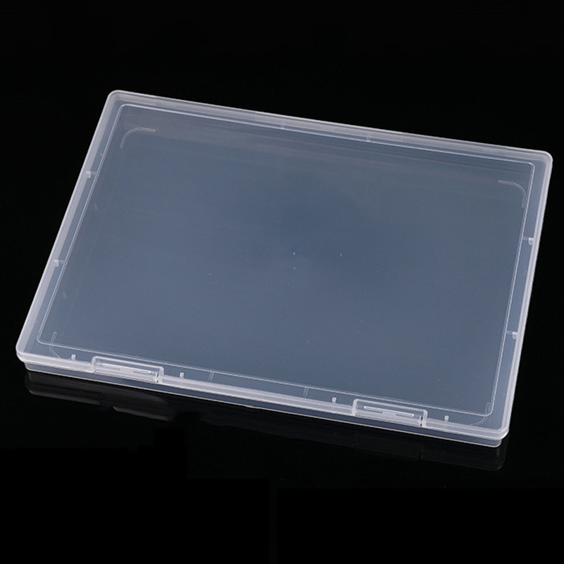 Cutie de depozitare din plastic transparent pentru birou, organizator dreptunghiular de birou pentru documente și certificate