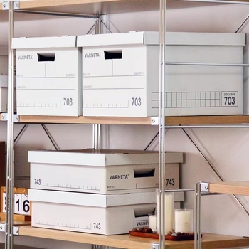 Cutie mare de stocare a fișierelor din Kraft hârtie – organizator de documente simplu, elegant (703)