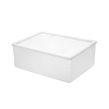 Cutie de depozitare A4 cu capac, PP transparent, organizator birou, 8 L