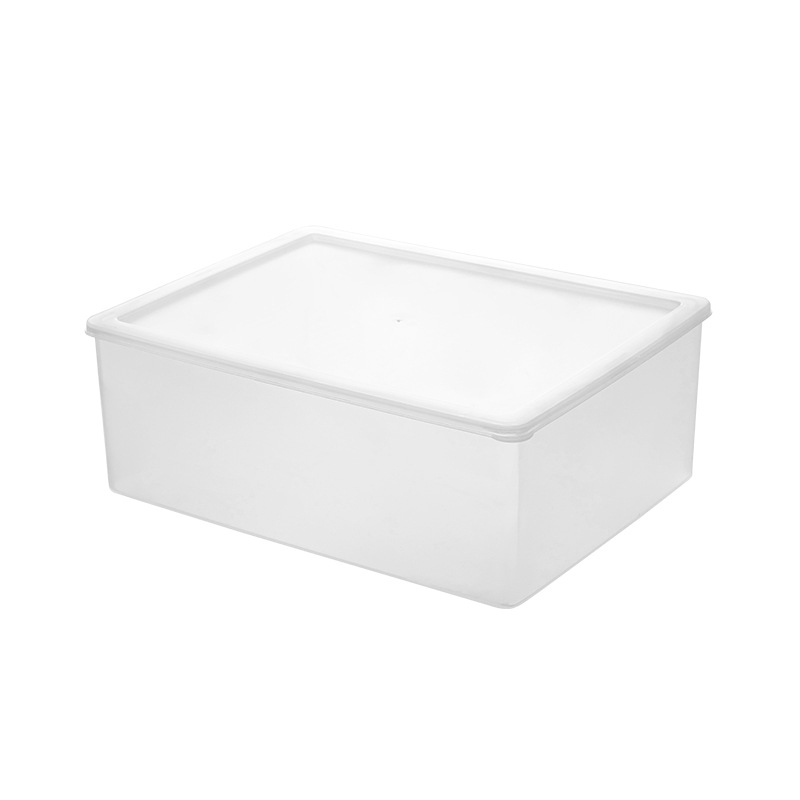 Cutie de depozitare A4 cu capac, PP transparent, organizator birou, 8 L