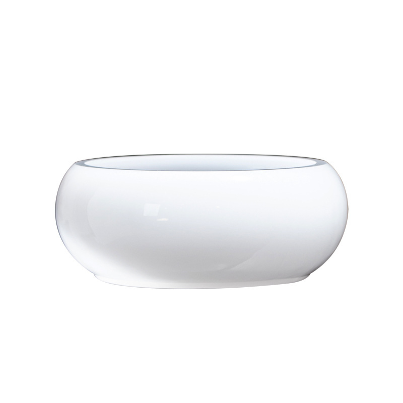 Filtru de ceai ceramic alb-glazurat și coș pentru resturi de ceai – accesorii de masă pentru servire ceai