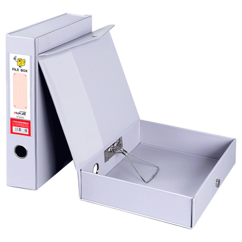 Cutie albă de fișiere din PVC, cu închidere magnetică, format A4, capacitate mare, 68 mm