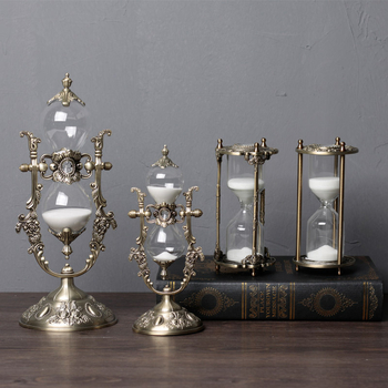 Clepsidră cu stil european, decor creativ pentru living și birou, din aliaj de zinc, cronometru premium