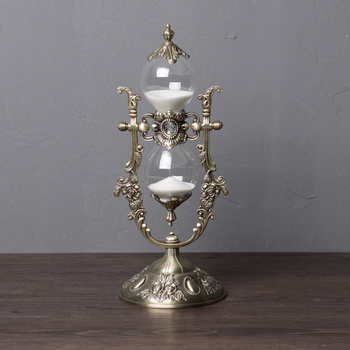 Clepsidră cu stil european, decor creativ pentru living și birou, din aliaj de zinc, cronometru premium
