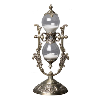 Clepsidră cu stil european, decor creativ pentru living și birou, din aliaj de zinc, cronometru premium