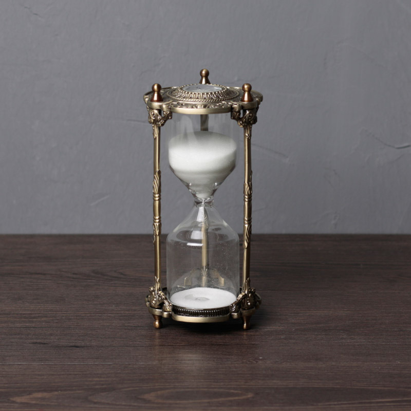 Clepsidră cu stil european, decor creativ pentru living și birou, din aliaj de zinc, cronometru premium