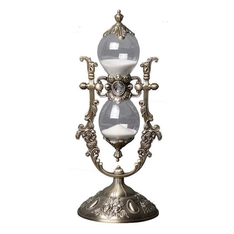 Clepsidră cu stil european, decor creativ pentru living și birou, din aliaj de zinc, cronometru premium