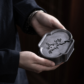 Set Gongfu de ceai în stil japonez retro, suport pentru ceainic, tavă de ceai și rezervor de apă