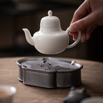 Set Gongfu de ceai în stil japonez retro, suport pentru ceainic, tavă de ceai și rezervor de apă