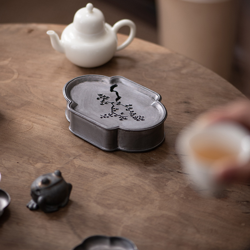 Set Gongfu de ceai în stil japonez retro, suport pentru ceainic, tavă de ceai și rezervor de apă