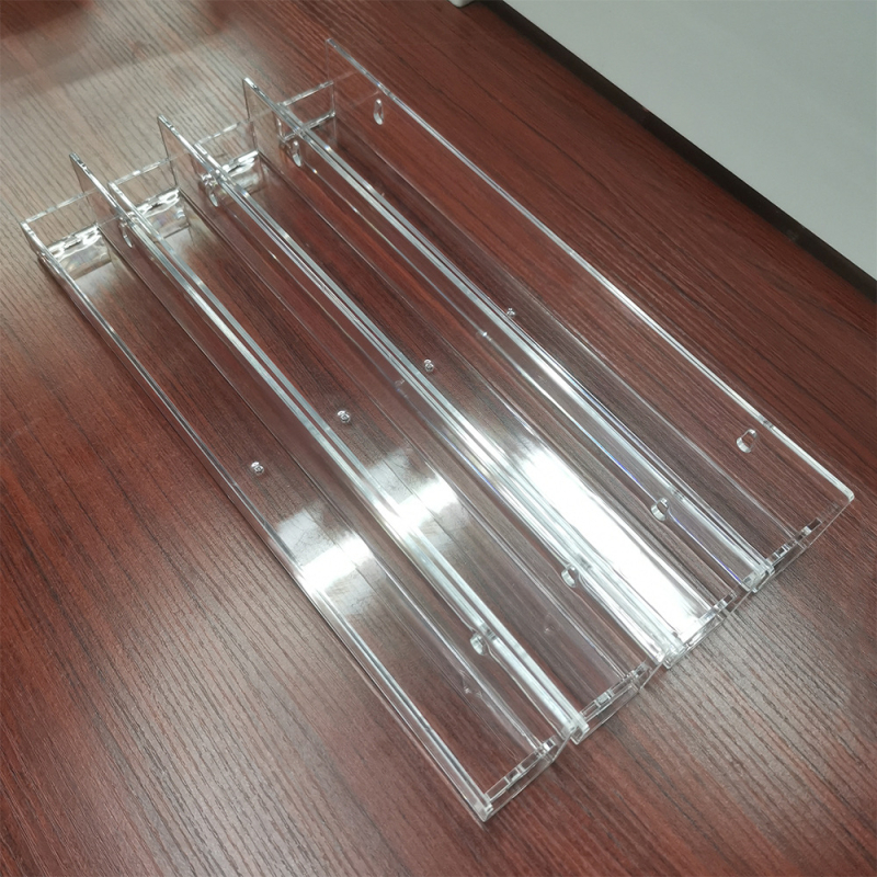 Raft transparent din acril pentru perete, cu 6 etaje, pentru lacuri de unghii, reviste și cărți.