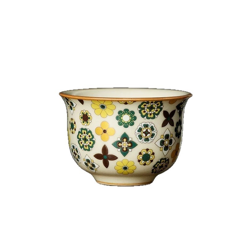 Ceașcă de ceai din porțelan cu glazură craquelé, model ornamental, pentru uz casnic, ceașcă personală de înaltă calitate pentru Kung Fu ceai
