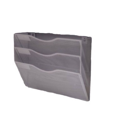 Raft metal de perete, 3 etaje, pentru fișiere, ziare și reviste