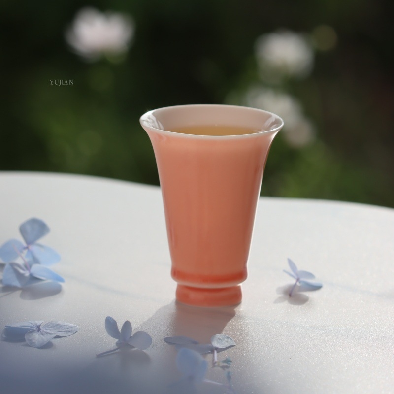 Ceașcă de ceai din porțelan roșu Yangfei, cu glazură interioară și exterioară — ceașcă unică pentru infuzare și aromă.
