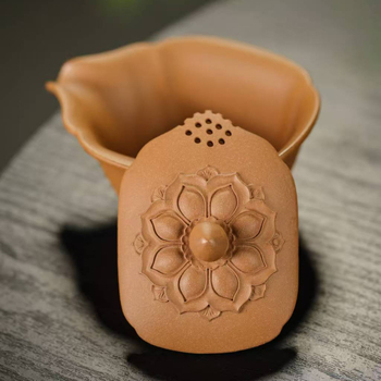 Set de ceai Yixing Zisha: gaiwan cu capac în formă de lotus, ceainic de mână, set de ceai cu cană de distribuție