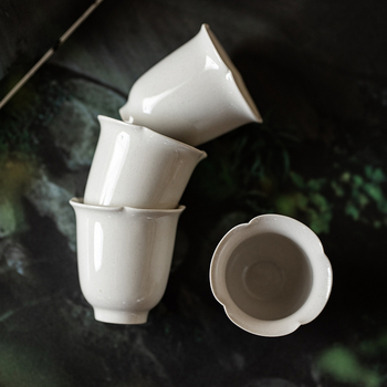 Ceașcă de ceai din porțelan, stil japonez, lucrată manual, glazură din cenușă vegetală, design retro