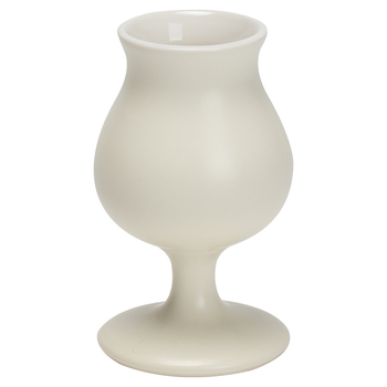 Porcelain Worm Ceai japonez stil crem-galben cu picior înalt, ceașcă de ceai ceramic Gongfu, design simplu, aromat, o singură ceașcă