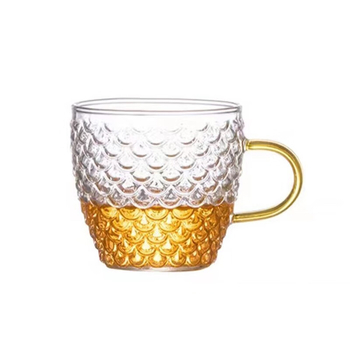 Ceșă de ceai din sticlă borosilicată transparentă, rezistentă la temperaturi înalte, stil Kung Fu, ceașcă de degustare a ceaiului