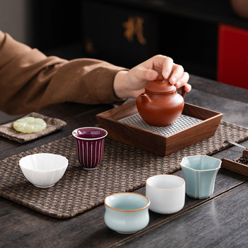 Set cadou cu cinci cești de ceai din cinci cuptoare ceramice celebre — cești Gongfu pentru degustare personală, cadouri corporative elegante