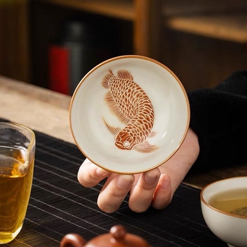 Căni din ceramică Pu'er pentru ceai, set cadou pentru cuplu în cutie cadou, stil chinezesc