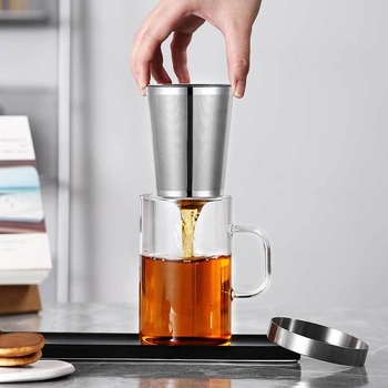 Ceașcă de ceai din sticlă rezistentă la căldură, cu filtru pentru ceai de flori, pahar de apă din sticlă cu capac, pentru uz casnic