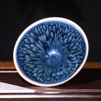 Ceașă de ceai Jianzhan, ceramică lucrată manual, mare dimensiune, culoare sub glazură, stil modern minimalist, cutie cadou