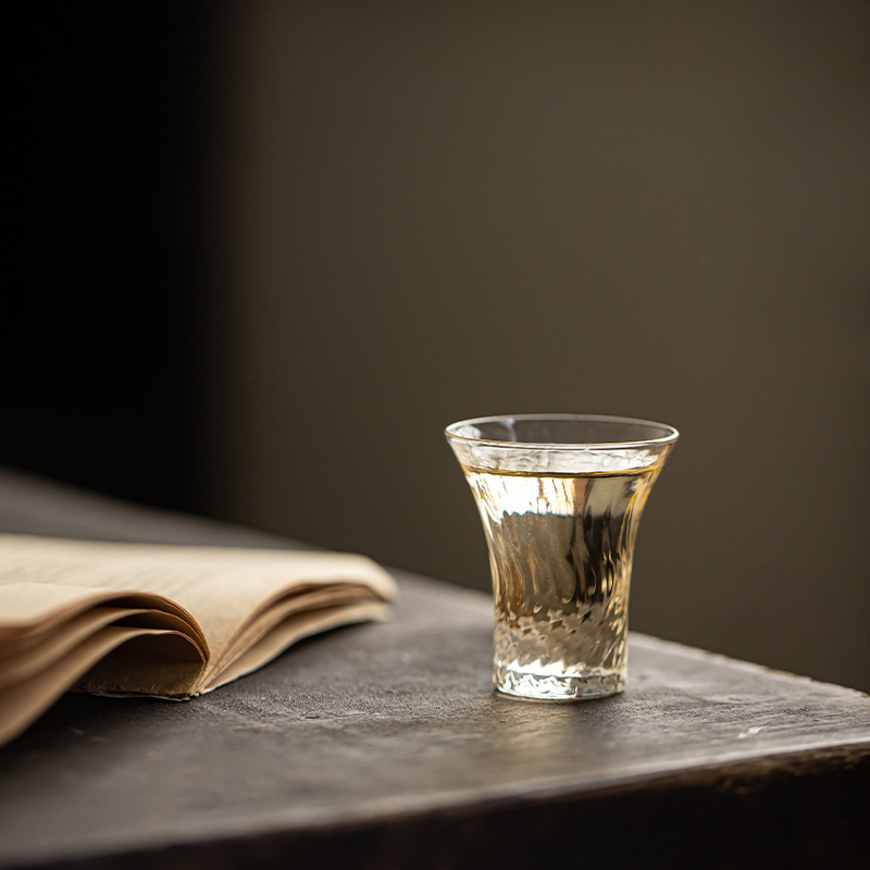 Pahar transparent din borosilicatat rezistent la temperatură pentru ceai, sake și vin alb; pahar pentru aromă; pahar personal