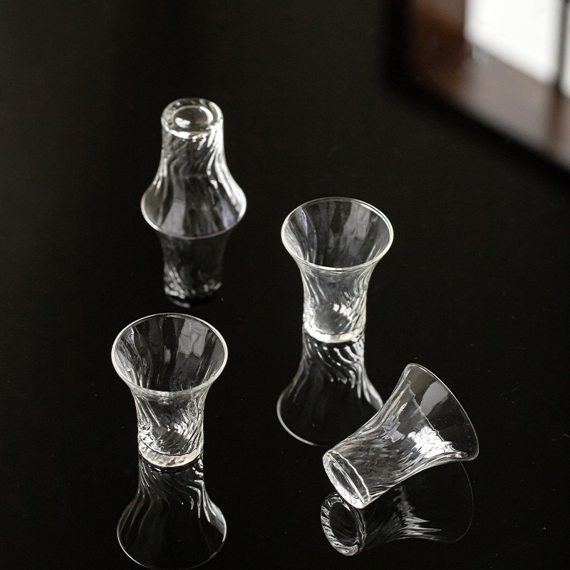 Pahar transparent din borosilicatat rezistent la temperatură pentru ceai, sake și vin alb; pahar pentru aromă; pahar personal