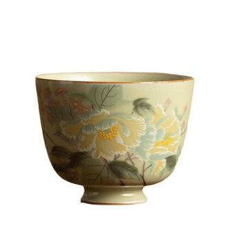 Ceașcă maestru din Ru kiln, ceșcuță de ceai porțelan Gongfu, ceașcă unică pentru oaspeți, ceașcă de degustare, set ceramic Gongfu pentru acasă, premium