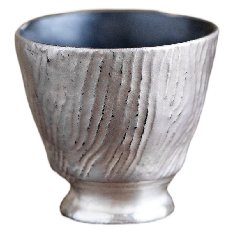 Ceașcă de ceai cu picioare înalte, ceramică premium, stil chinezesc retro, ceașcă personală pentru oaspeți
