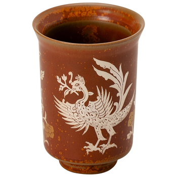 Ceșcă ceramică pentru ceai cu motiv Dunhuang Pasăre Verde, ceaiască aromată pentru uz casnic, stil Chinez nou, diametru mic