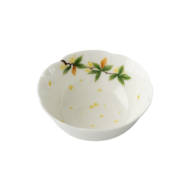 Set de ceai Kung Fu din porțelan Knowing Mountain Spirit cu ceașcă pictată manual Osmanthus și motivul celor douăsprezece zei ai florilor