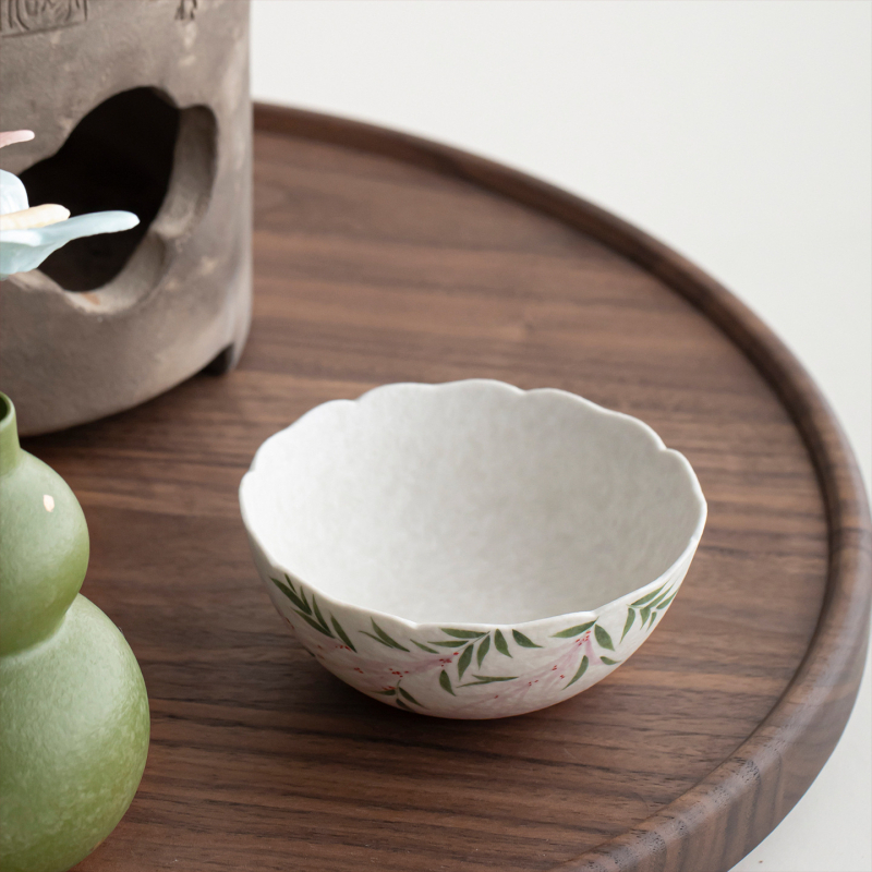 Stil chinezesc nou: ceașcă de ceai din lut alb brut, pictură manuală cu ramuri în nori și flori de glicină – ceramică pentru ceai Kung Fu, ceașcă personală