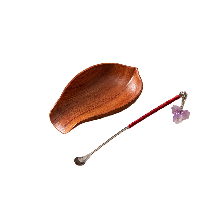 Set de trei piese pentru ceai din lemn de nuc, pentru ceremonia Kung Fu - accesorii