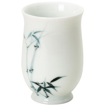 Ceașcă de ceai din ceramică, pictură manuală în stilul nou chinezesc, motiv bambus, design minimalist