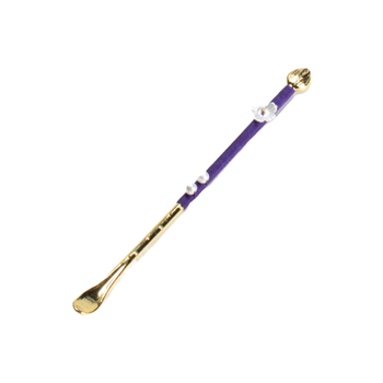Accesorii pentru ceremonia ceaiului din oțel inoxidabil, stil vintage, set lucrat manual Six Gentlemen cu linguriță de ceai și suport pentru ceai
