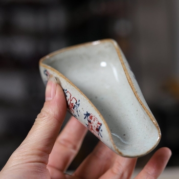 Set de ceai din ceramic Kung Fu cu caligrafie Orchid Pavilion, farfurioară de ceai, linguriță de ceai, lingură de măsurat ceai pictată manual, accesorii pentru ceremonia ceaiului
