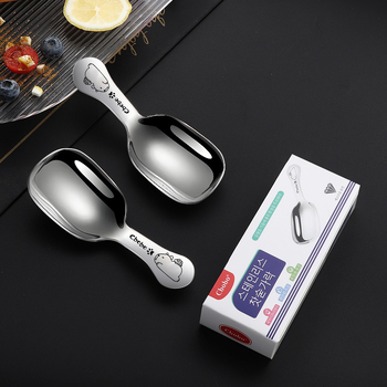 Lingură multifuncțională din oțel inoxidabil pentru ceai, boabe de cafea și supe – design drăguț, stil desen animat
