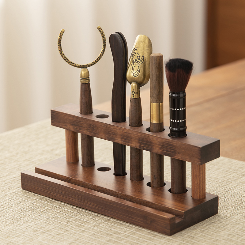 Set de ceremonie a ceaiului din 6 piese, ustensile Kung Fu pentru ceai, accesorii complete pentru ceremonia ceaiului, unelte pentru prepararea ceaiului, ac de ceai, clește pentru ceai, lingură de ceai