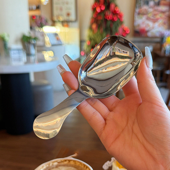 Linguriță din oțel inoxidabil, mâner scurt, versatilă pentru ceai, cafea, desert și supă.