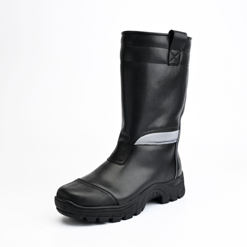Cizme lungi de salvare din piele, personalizabile, rezistente la foc, antiderapante, impermeabile, antistatice, izolate termic