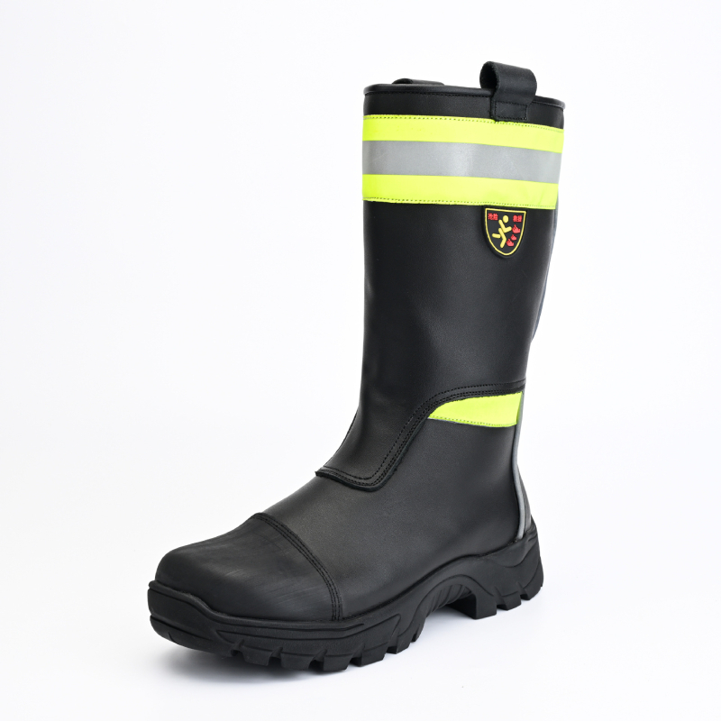 Cizme lungi de salvare din piele, personalizabile, rezistente la foc, antiderapante, impermeabile, antistatice, izolate termic