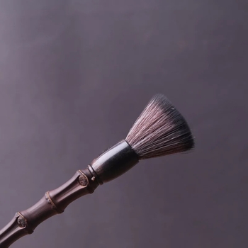 Instrument de întreținere pentru ceainic din bambus, carbonizat, lucrat manual; parte a accesoriilor pentru ceremonia Gongfu Six Gentlemen