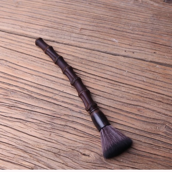 Instrument de întreținere pentru ceainic din bambus, carbonizat, lucrat manual; parte a accesoriilor pentru ceremonia Gongfu Six Gentlemen